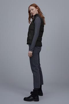 Chamarras Canada Goose Mujer Outlet - Freestyle Chalecos Negros VZ7349580
